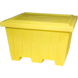 Plastic Outdoor Storage Tote, 47-1/4"L x 51-1/2"W x 33"H, Yellow