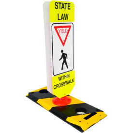 Flexible Post Crosswalk System, State Law - Yield