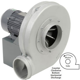Aluminum TEFC Blower, 1/2 HP, 3 Phase, CCW, Bottom Horizontal, 380 CFM