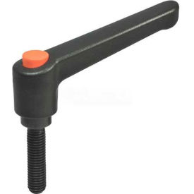 Nylon Plastic Adjustable Lever with Push Button and Steel Components 1/4-20 x .78 Stud 1.77"L