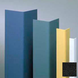 Vinyl Surface Mounted Corner Guard, 90 degree Corner, 1-1/2" Wings, 4' Height, Black, Undrilled