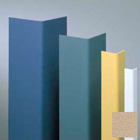 Vinyl Surface Mounted Corner Guard, 90 degree Corner, 1-1/2" Wing, 4'H, Tan, Vinyl With Tape Applied