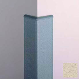 Surface Mounted Corner Guard, 90 degrees, 3'' Wings, 4'H with Caps, Bone