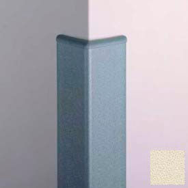 Surface Mounted Corner Guard, 90 degrees, 3'' Wings, 4'H with Caps, Eggshell