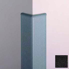 Surface Mounted Corner Guard, 90°, 3'' Wings, 4'H W/Caps, Black
