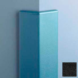 Surface Mounted Corner Guard 135°, 3'' Wings, 4'H with Caps, Black