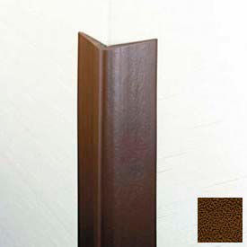 Corner Guard, 1-3/4" Wings, 1/4" Radius, 4'H, Brown, Heavy Duty Flexible Vinyl
