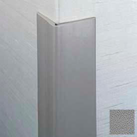 Corner Guard, 2-1/2" Wings, 3/16" Radius, 4'H, Gray, Heavy Duty Flexible Vinyl