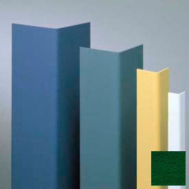 Vinyl Surface Mounted Corner Guard, 90 Degree Corner, 1-1/2" Wings, 4'H, Hunter Green, Vinyl With Tape