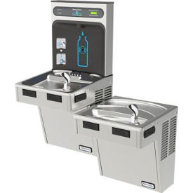 Halsey Taylor Bi-Level HydroBoost Water Refilling Station with Filter, Stainless Steel