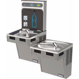 Halsey Taylor Bi-Level HydroBoost Water Refilling Station W/Filter, Light Gray