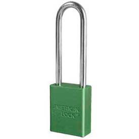 No. A1167GRN Solid Aluminum Rectangular Padlock - Green