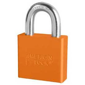 No. A1305ORJ Solid Aluminum Rectangular Padlock - Orange