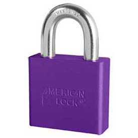 No. A1305PRP Solid Aluminum Rectangular Padlock - Purple