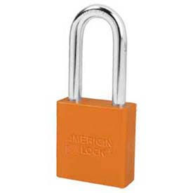 No. A1206ORJ Solid Aluminum Rectangular Padlock - Orange