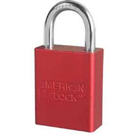 No. A1105RED Solid Aluminum Rectangular Padlock, Red