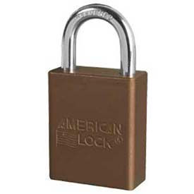 No. A1165BRN Solid Aluminum Rectangular Padlock - Brown