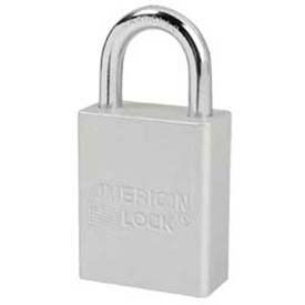 No. A1165CLR Solid Aluminum Rectangular Padlock - Clear