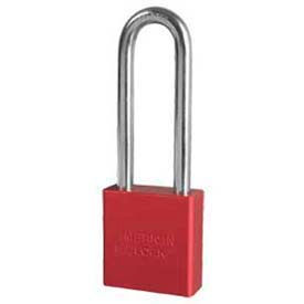No. A1267RED Solid Aluminum Rectangular Padlock - Red