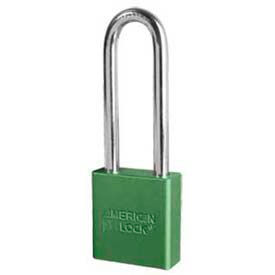 No. A1207GRN Solid Aluminum Rectangular Padlock - Green