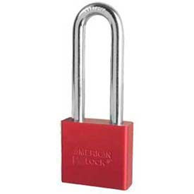 No. A1307RED Solid Aluminum Rectangular Padlock - Red