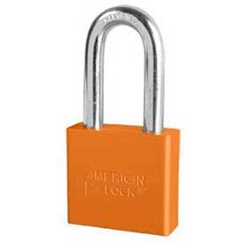 No. A1306ORJ Solid Aluminum Rectangular Padlock - Orange