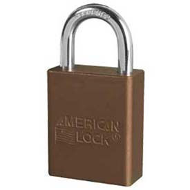 No. A1105BRN Solid Aluminum Rectangular Padlock - Brown