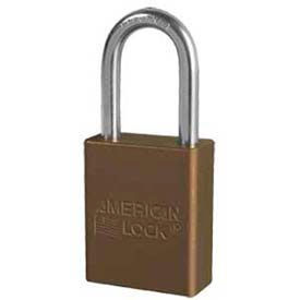 No. A1106BRN Solid Aluminum Rectangular Padlock - Brown