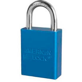 No. A1165BLU Solid Aluminum Rectangular Padlock - Blue