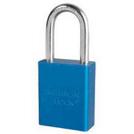 Solid Aluminum Rectangular Padlock - Blue