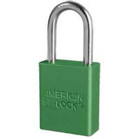 Solid Aluminum Rectangular Padlock - Green