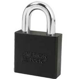 Solid Aluminum Rectangular Padlock - Black