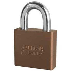 No. A1305BRN Solid Aluminum Rectangular Padlock - Brown