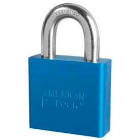 Solid Aluminum Rectangular Padlock - Blue