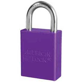 No. A1165PRP Solid Aluminum Rectangular Padlock - Purple