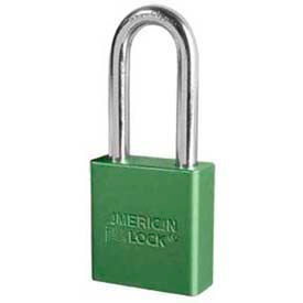 Solid Aluminum Rectangular Padlock - Green