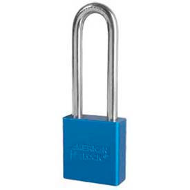Solid Aluminum Rectangular Padlock - Blue