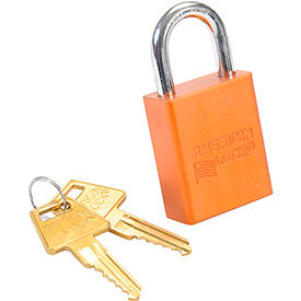 No. A1105ORJ Solid Aluminum Rectangular Padlock, Orange