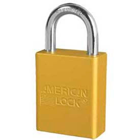 No. A1105YLW Solid Aluminum Rectangular Padlock - Yellow