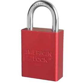 No. A1165RED Solid Aluminum Rectangular Padlock - Red