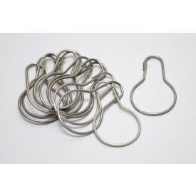 Stainless Steel Shower Curtain Hooks - Pack of 12