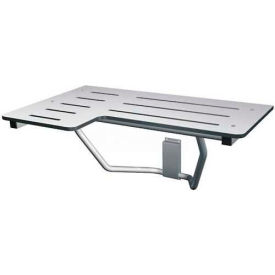Frost Retractable Wall Mounted Shower Seat - Stainless/White