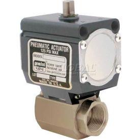 High Duty Cycle Stainless Steel Ball Valve with Double-Acting Pneumatic Actuator, 1/2"