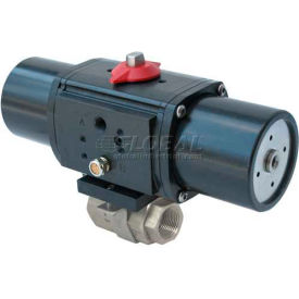 S/S Ball Valve W/500 Series Spring-Return Pneumatic Actuator, 3/4"