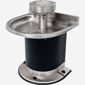 Washfountain Semi-Circular, 3 Stations, Foot Operated