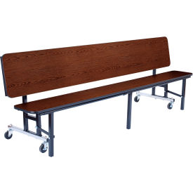 Mobile Convertible Bench Unit, MDF, 84"Lx29"W, Walnut