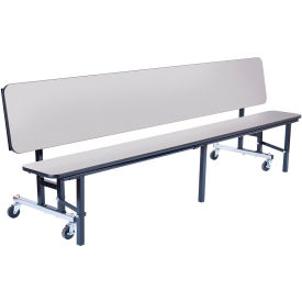 Mobile Convertible Bench Unit, MDF, 72"Lx29"W, Gray