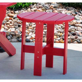 Recycled Plastic Traditional Adirondack Side Table, Red