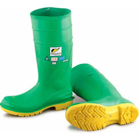Men's Boot, 16" Hazmax Ez-Fit Green/Yellow, Steel Toe/Mid-sole, PVC, Size 15