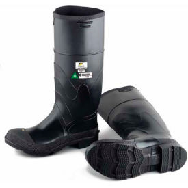 Men's Boot, 16" Economy Black Steel Toe/Steel Mid-sole, PVC, Size 9